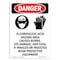 Signmission OSHA, Portrait Fluorosilicic Acid Wear Protective Equip, 10in X 7in Rigid Plastic, P-710-V-1981 OS-DS-P-710-V-1981 - alternate 1
